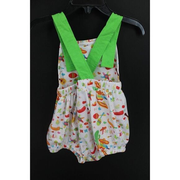 SASSY STITCHES BABY BUBBLE OUTFIT Mexican  Theme 2T - Picture 5 of 8